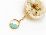 Turquoise Howlite Modern Pendant