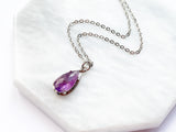 Amethyst Pear Necklace