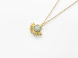 Aquamarine Starburst Necklace