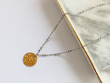 Rose Gold Disk Necklace