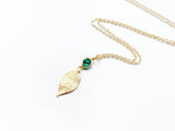 Emerald Leaf Necklace
