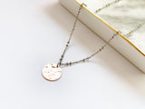 Rose Gold Disk Necklace