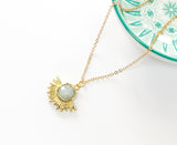 Aquamarine Starburst Necklace