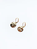 Hammered Gold Disc Earrings