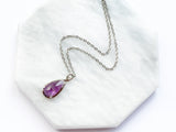 Amethyst Pear Necklace