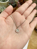 Opal Daisy Necklace - Silver