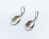 Monstera Leaf Earrings Silver