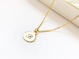 Gold Stainless Steel Initial Necklace