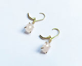 Rose Quartz Nugget Earrings
