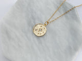 Moon and Star CZ Necklace