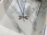 Dragonfly Necklace - Silver