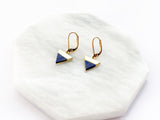 Lapis Lazuli Triangle Earrings