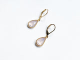 Pink Opal Pear Earrings