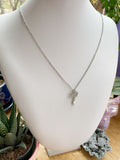 Opal Lotus Necklace - Silver