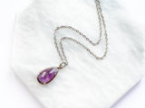 Amethyst Pear Necklace