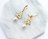 Gold Pearl Earrings