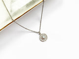Mandala and Opal Necklace - Silver