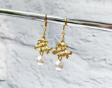 Gold Pearl Earrings