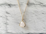 Triangle Rose Quartz Necklace