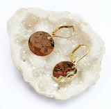 Hammered Gold Disc Earrings