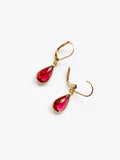 Ruby Pear Earrings