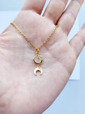 Quartz Crescent Moon Necklace