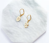 Hammered Gold Star Earrings