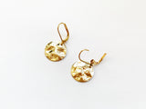 Hammered Gold Disc Earrings