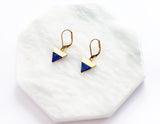 Lapis Lazuli Triangle Earrings