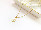 Gold Stainless Steel Initial Necklace