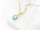 Aquamarine Marquise Necklace