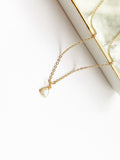 Opal Triangle Necklace - Gold