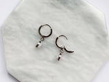 Opal Hoops - Silver