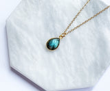 Labradorite Necklace - Gold