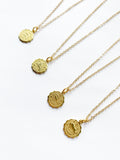 Small Zodiac Necklace - Gold