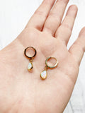 Opal Hoop Earrings