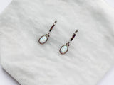 Opal Hoops - Silver