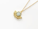 Aquamarine Starburst Necklace