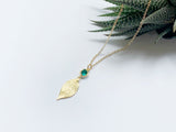 Emerald Leaf Necklace
