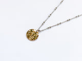 Rose Gold Disk Necklace