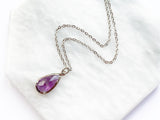 Amethyst Pear Necklace