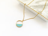 Turquoise Howlite Modern Pendant