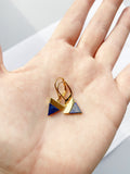 Lapis Lazuli Triangle Earrings