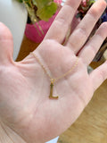 Large Initial Necklace in Gold
