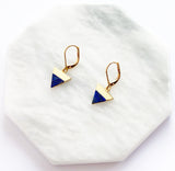 Lapis Lazuli Triangle Earrings