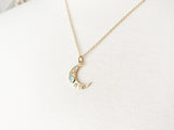 Opal Moon And Stars Necklace