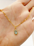 Aquamarine Marquise Necklace