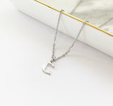 Little Initial Necklace in Silver