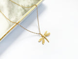 Dragonfly Necklace - Gold