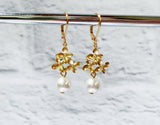 Gold Pearl Earrings